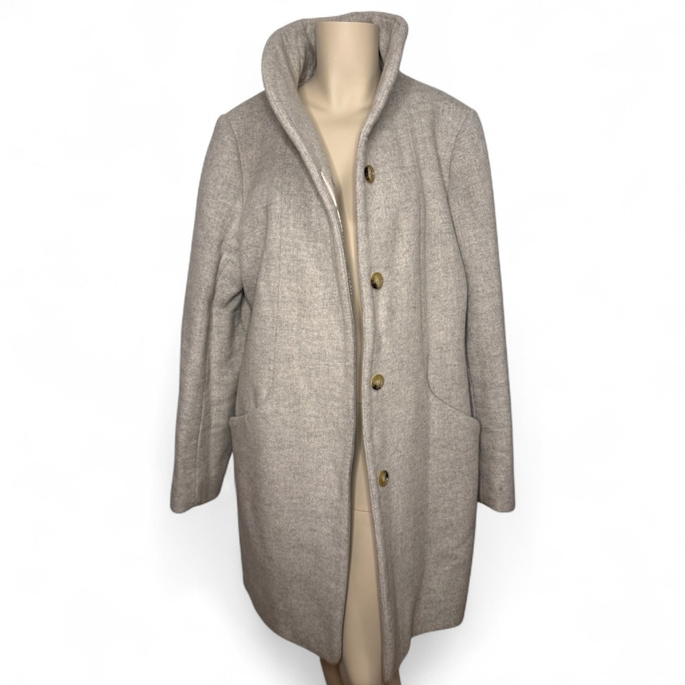 Wilfred Women's Light Grey Cocoon Pea Coat